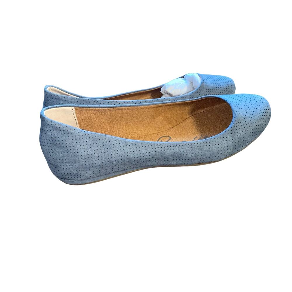 American Rag Cie Aellie Perforated Fabric Ballet Flat shoes blue size 11 NEW - Picture 3 of 9